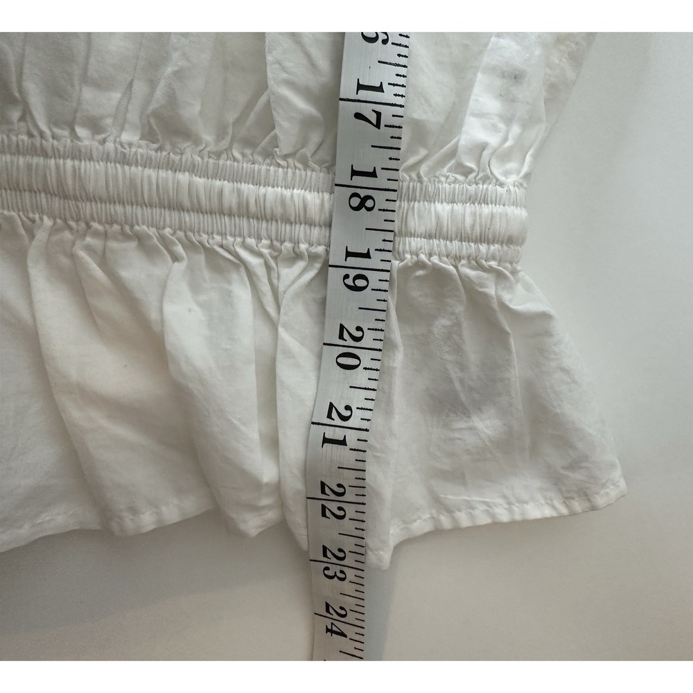 Calligraphie Anthropologie Top‎ Small Balloon Sleeve Peasant Resort Oversized - Picture 8 of 10